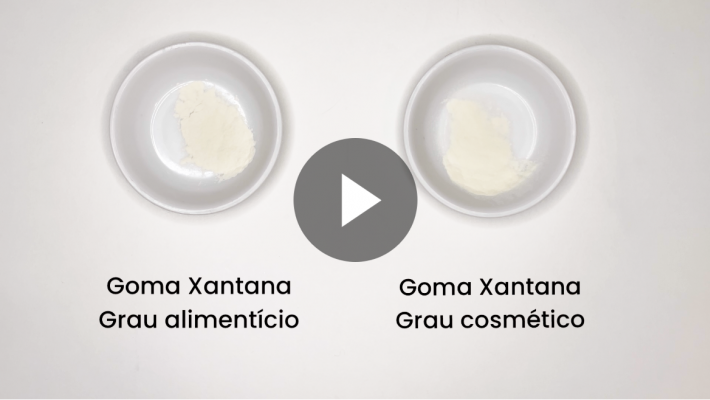 Goma Xantana - diferenças entre grau alimentício e grau cosmética